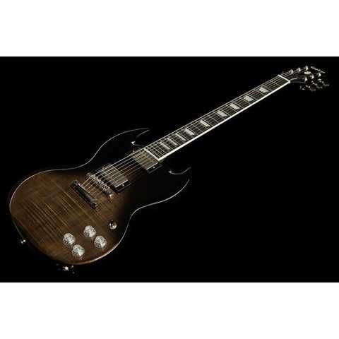 Epiphone SG Modern Figured Trans Black купить в интернет-магазине