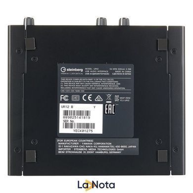 USB аудиоинтерфейс Steinberg UR12 Black