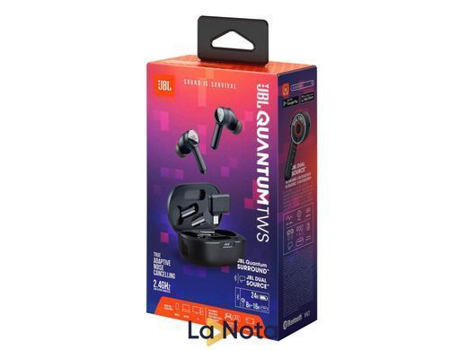 Навушники TWS JBL Quantum TWS Black (JBLQUANTUMTWSBLK)