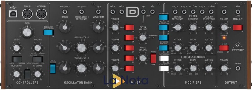 Аналоговий синтезатор Behringer Model D, Чорний