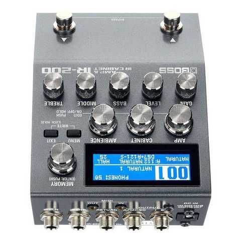 Гитарный процессор эффектов Boss IR-200 Amp & IR Cabinet купить в