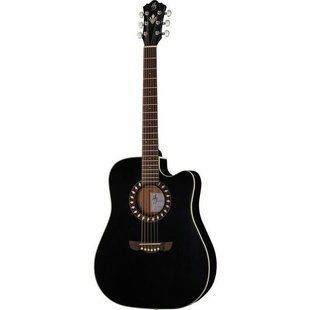 Акустическая гитара Harley Benton HB Custom Line CLD-10SCE BKS