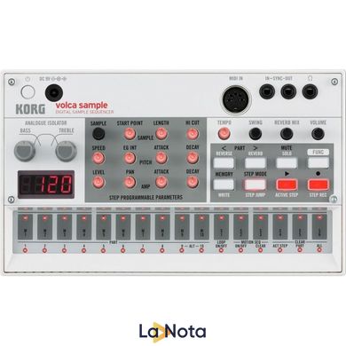 Аналоговий синтезатор Korg VOLCA-SAMPLE2, Білий