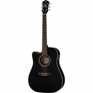 Акустическая гитара Harley Benton HB Custom Line CLD-10SCE-LH BK