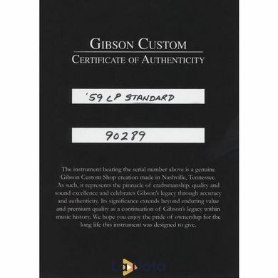 Електрогітара Gibson Les Paul 59 Washed Cherry VOS