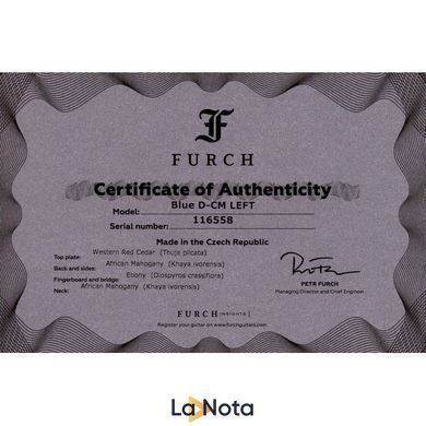 Акустична гітара Furch Blue D-CM Lefthand