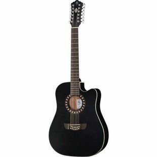 Акустическая гитара Harley Benton Custom Line CLD-10SCE-12BKS